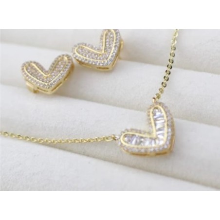Kit Corazón Piedra 1. (Dorado)