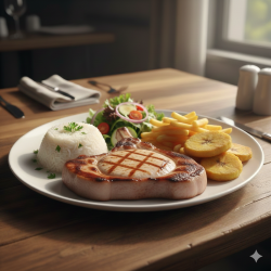 Almuerzo ejecutivo Cerdo a la Plancha