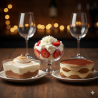 TRES LECHES, FRESAS CON CREMA Y TIRAMISU