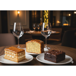 BROWNIE, MILHOJAS Y TORTA AMAPOLA